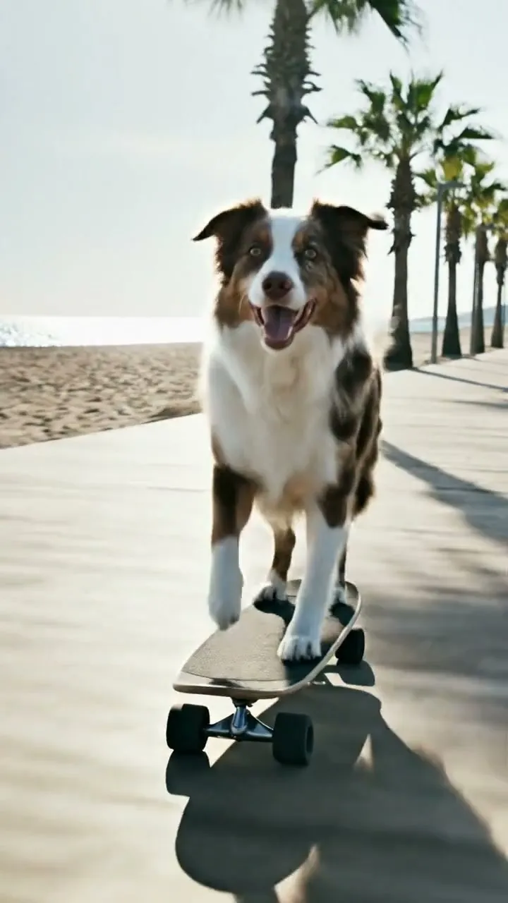 Skateboarding Dog Video Template
